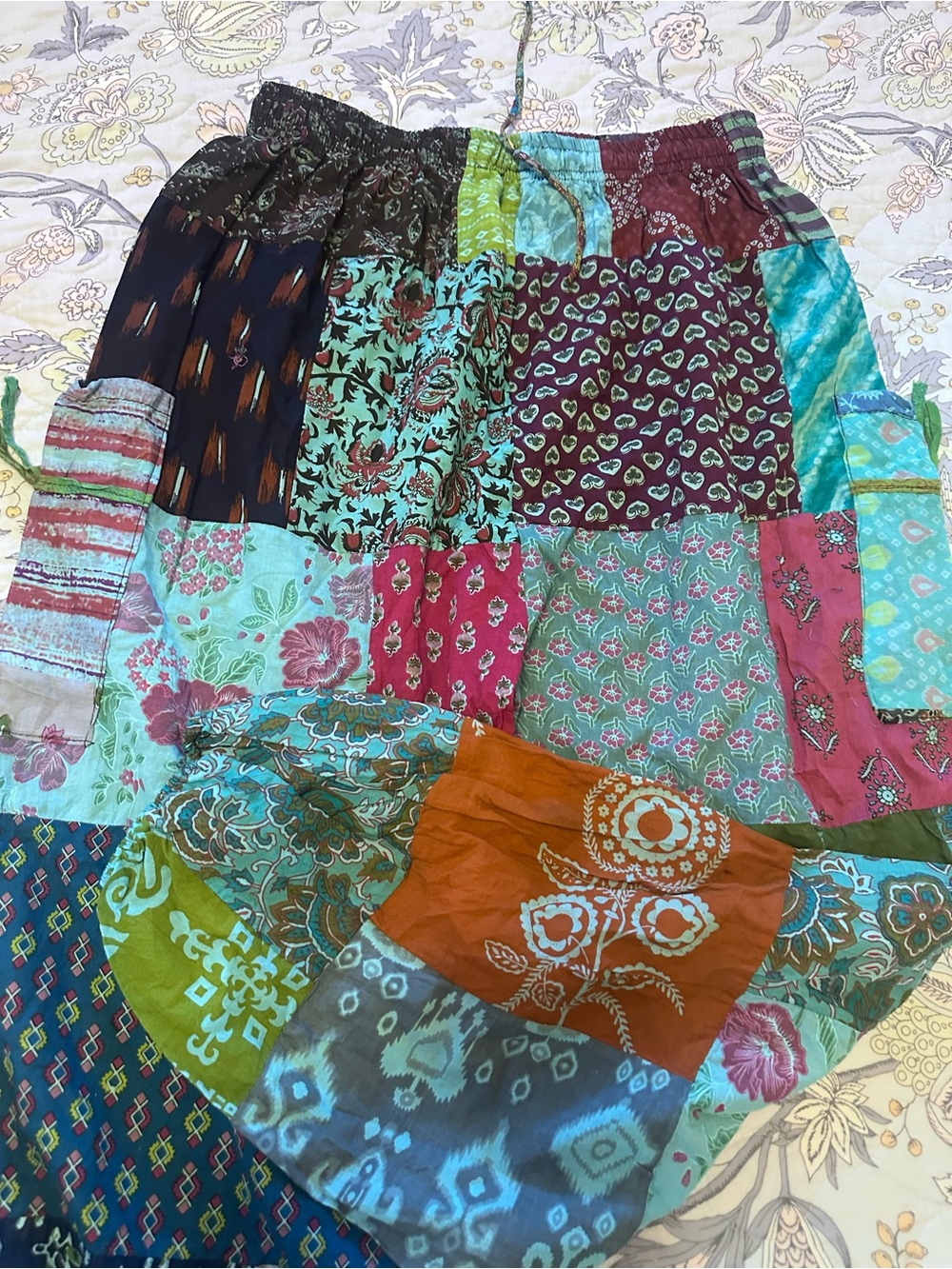 Patchwork Bohemian Pants in Multicolor NWOT